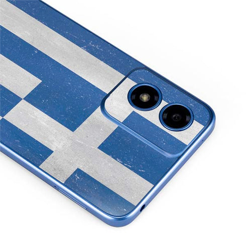 Greece Flag Distressed Moto G Play 4G (2024) Skin